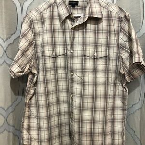 Banana Republic short sleeve plaid shirt- XL